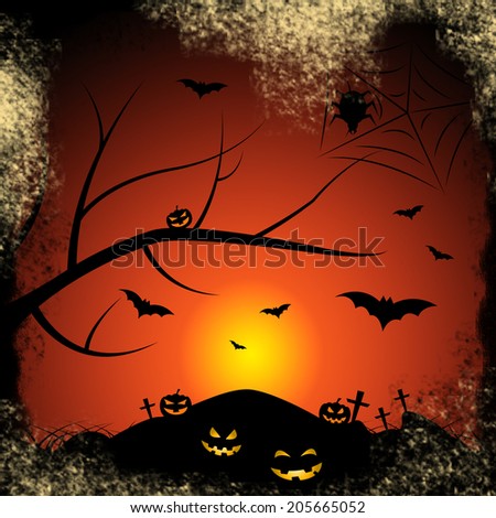 Halloween Bats Meaning Trick Or Treat And Tree Trunk