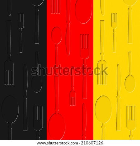 German Food Representing Eatery Foods And Cafe