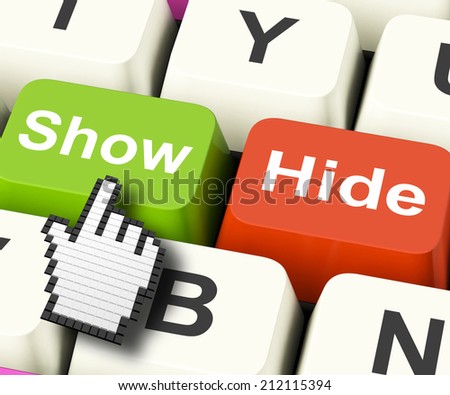 Show Hide Computer Keys Meaning On Display And Out Of Sight