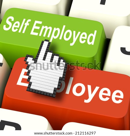 Self Employed Computer Meaning Choose Career Job Choice