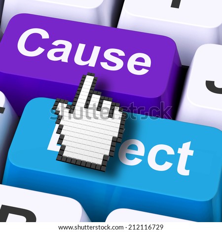 Cause Effect Computer Meaning Consequence Action Or Reaction