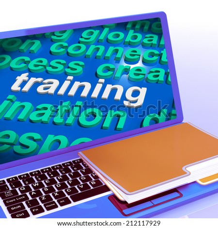 Training Word Cloud Laptop Meaning Education Development And Learning