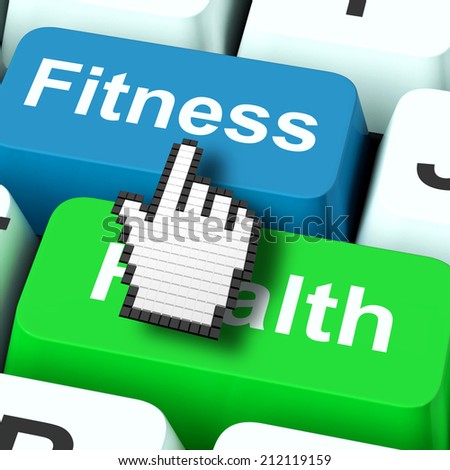 Fitness Health Computer Showing Healthy Lifestyle