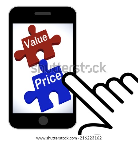 Value Price Puzzle Displaying Worth And Cost Of Product