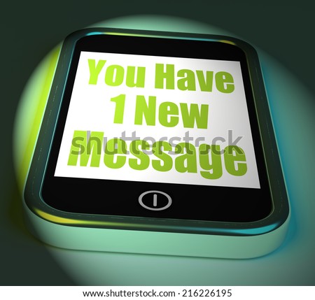 You Have 1 New Message On Phone Displaying New Mail
