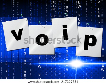 Voip Communication Showing Voice Over Broadband And Communications