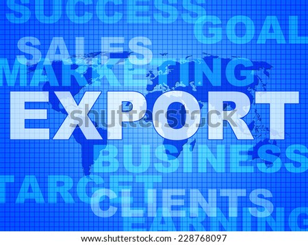 Export Words Indicating International Selling And Trading