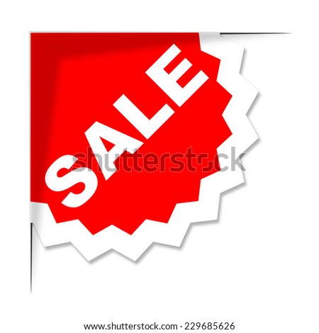 Sale Label Indicating Merchandise Savings And Promotional