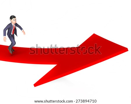 Businessman With Direction Showing Victorious Corporate And Growth