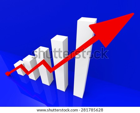 Graph Increasing Indicating Progress Report And Information