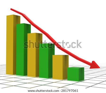 Decreasing Report Meaning Graphic Statistics And Trend
