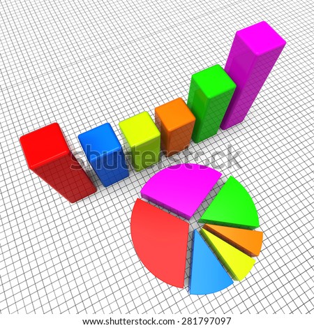 Pie Chart Representing Business Graph And Statistical