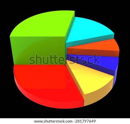 Pie Chart Indicating Business Graph And Document