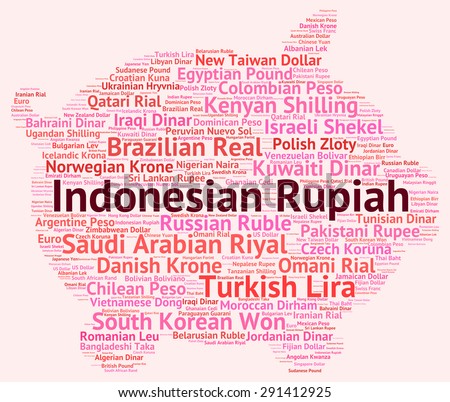 Indonesian Rupiah Indicating Foreign Exchange And Words