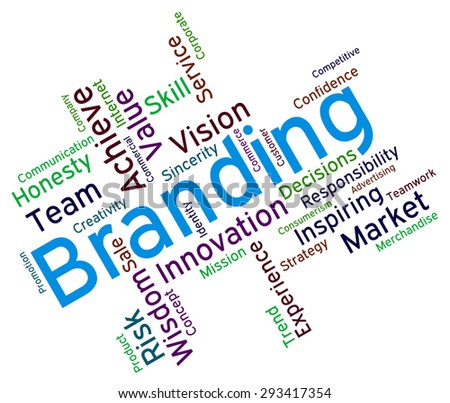 Branding Words Representing Company Identity And Purchase