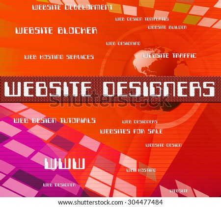 Website Designers Meaning Designed Domains And Words