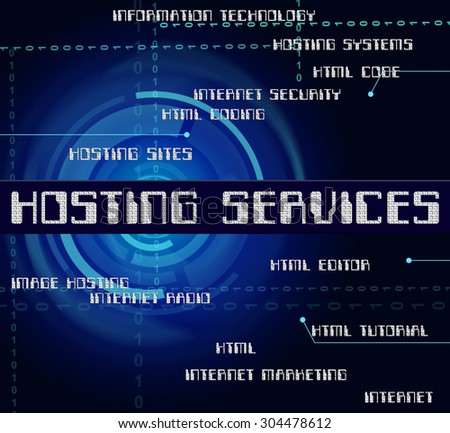 Hosting Services Indicating Help Desk And Web