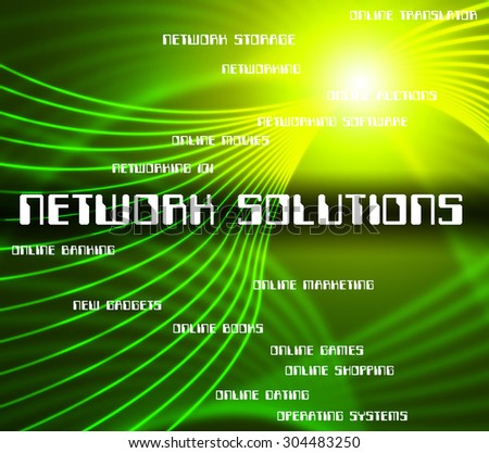 Network Solutions Indicating Global Communications And Success