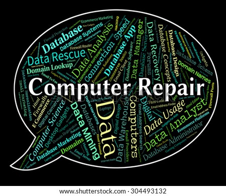Computer Repair Showing Patch Up And Technology