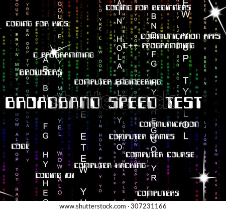 Broadband Speed Test Indicating World Wide Web And Network Server