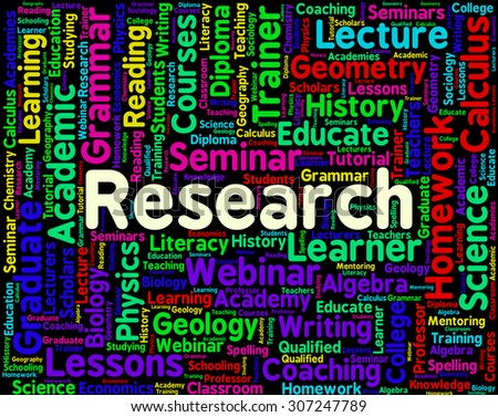 Research Word Showing Gathering Data And Researcher