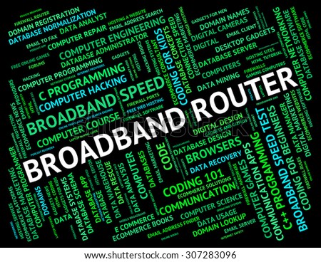 Broadband Router Representing World Wide Web And Computer Network
