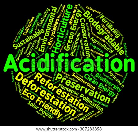 Acidification Word Representing Acidifying Acidified And Environmental