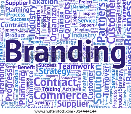 Branding Word Showing Company Identity And Logos