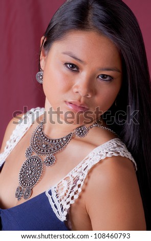 Head Shot of Young Asian Woman