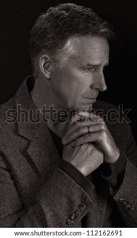 Profile of Attractive Older Man