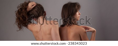Two Implied Nude Woman From Behind