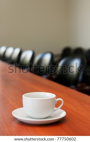 White tea cup on table