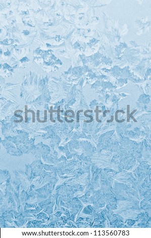 Frozen glass abstract winter background