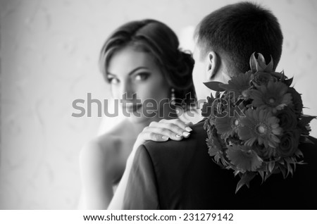 The couple in the room (monochrome)