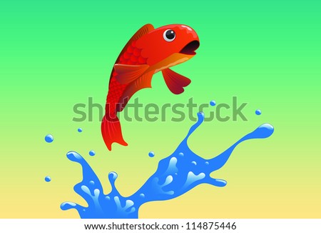 Fish jumping