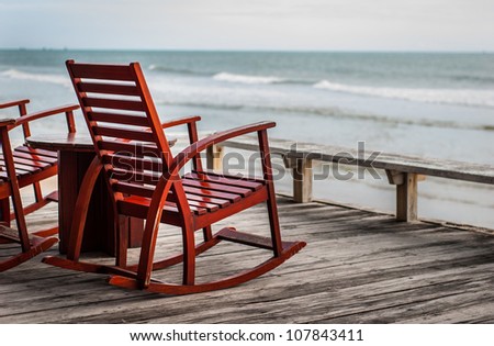 Beachfront rocking chair
