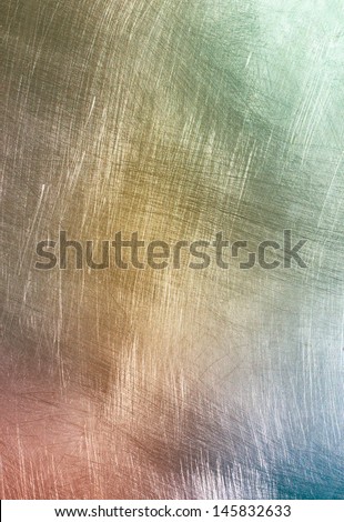 Scratched colored metal plate