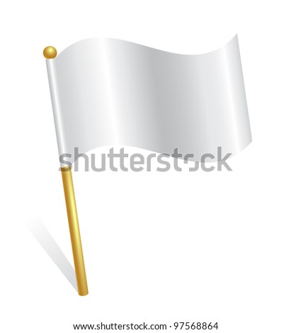 White Flag Icon Stock Vector Illustration 97568864 : Shutterstock