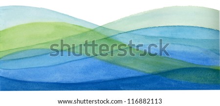 sea waves swirl watercolor hi res