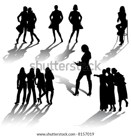 silhouettes of women