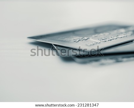 Credit cards up close