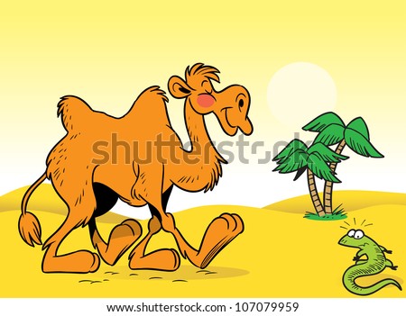 Cartoon Desert Scene