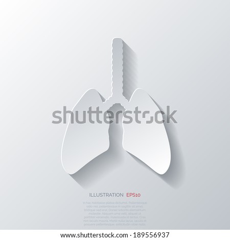 Human lung icon. Medical background. Health care