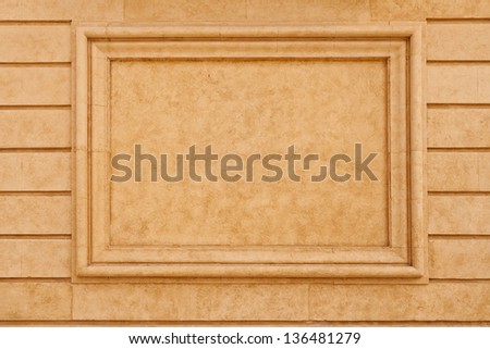 Artificial stone frame with marble effect