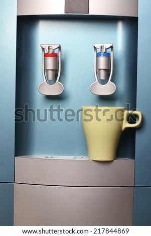 water dispenser and cup, water cooler