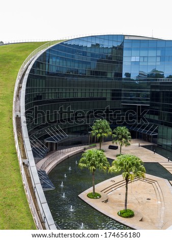 SINGAPORE - DEC 30, 2013: School of Art, Design and Media of the Nanyang Technological University in Singapore. NTU is one of the two largest public universities in Singapore.