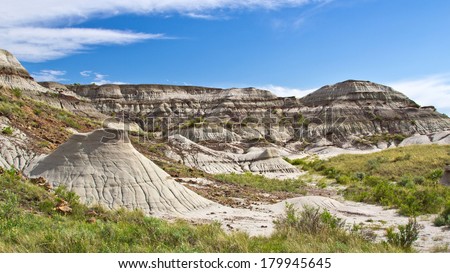 The badlands landscape, Dinosaur National Park, Alberta, Canada