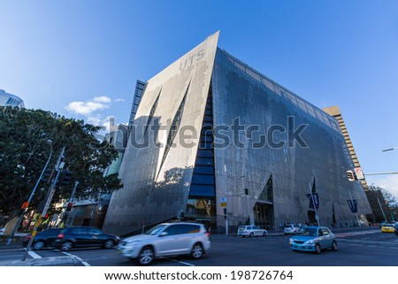 SYDNEY, NSW, AUSTRALIA - May 30, 2014: The University of Technology, Sydney (UTS) is a university in the CBD of Sydney, Australia.  It is part of the Australian Technology Network of universities.