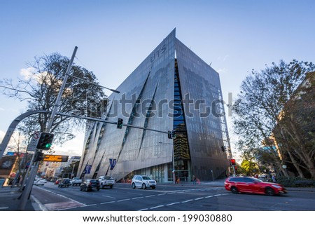 SYDNEY, NSW, AUSTRALIA - May 30, 2014: The University of Technology, Sydney (UTS) is a university in the CBD of Sydney, Australia.  It is part of the Australian Technology Network of universities.