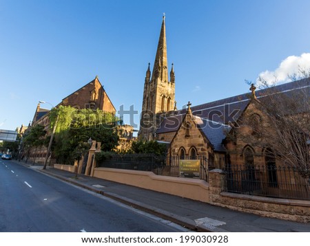 SYDNEY, NSW, AUSTRALIA - May 30, 2014: St Benedict's Catholic Church in Broadway, Sydney. This is a popular place among the local catholic people as well as tourists.